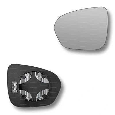 Image of Less4spares Replacement Wing Mirror Glass Left Compatible with Dacia Duster 2018 2022 CLIP ON Passnager Near Side N/S Heated Convex