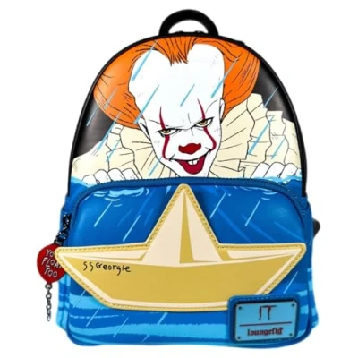 Image of Loungefly IT Pennywise Gutter Scene Cosplay Mini Backpack Vrare Exclusive, Black, Backpack, Exclusive