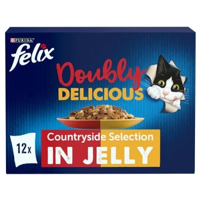 Image of FELIX Doubly Delicious Countryside Selection in Jelly Wet Cat Food 12x85g