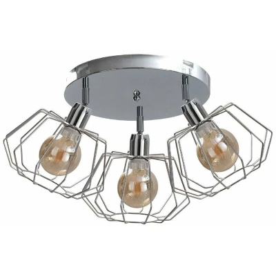 Image of Luna Ceiling Spotlight Clusters Silver, 32cm, 3x E27