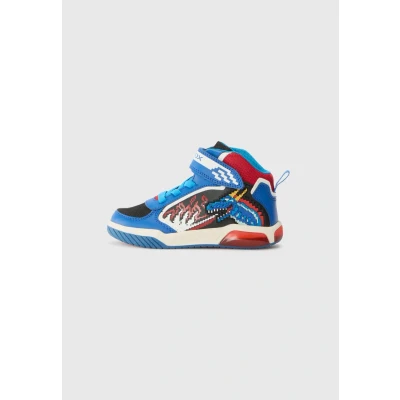 Image of Geox Light UP INEK Hightop trainers for kids, Size: 1.5, Royal/red shoes