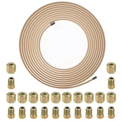 Image of 3/16&quot; Brake Pipe Kit 32.5ft / 10m with Fittings for Automotive Line Set (Kit 4)