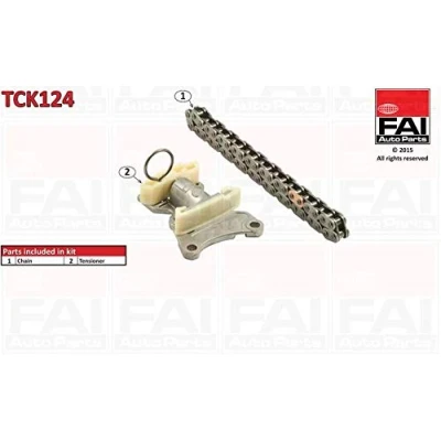 Image of 06D109229A Timing Chain Kit FAI AutoParts TCK124 without gears, gaskets/seals Simplex, Bolt VOLKSWAGEN: Golf 6, 5, Polo V Hatchback