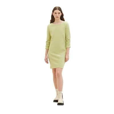 Image of TOM TAILOR Denim Women&#039;s Basic Dress with Ruffled Sleeves, 32256 dusty pear Green, XL