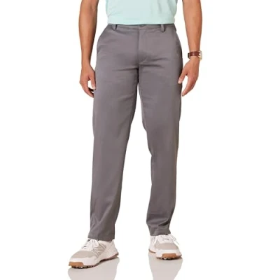 Image of Amazon Essentials Men&#039;s Straight Fit Stretch Golf Trousers, Grey, 33W / 28L