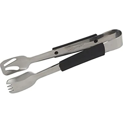 Image of Genware NEV 577 08 Buffet Tongs with Plastic Handle, Black