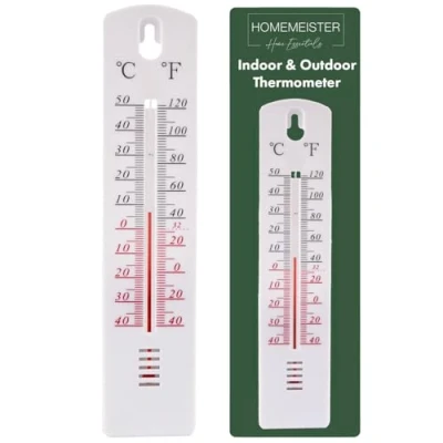 Image of Indoor and Outdoor Thermometer Measures Celsius Fahrenheit, Reliable Measurements Easy to Install, Home, Garden, Greenhouse Thermometer, Lightweight Read (1)
