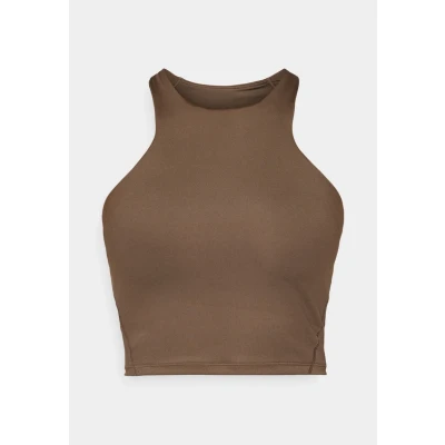 Image of The North Face Refina Longline BRA Medium support sports bra, Women&#039;s, Size: 12/14, Smokey brown