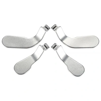 Image of eXtremeRate 4 pcs Metal Stainless Steel Paddles Hair Trigger Locks Replacement Parts Video Games Accessories Kits for Xbox One Elite, Elite Seies 2 Controller