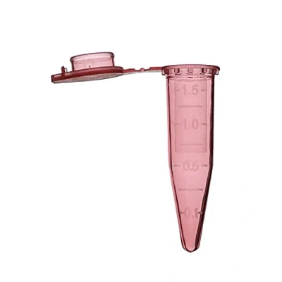 Image of MUHWA 500 PCS Polypropylene Graduated Microcentrifuge Tubes with Snap Cap, 1.5ML Micro Test Conical Microtube Sample Vial for Laboratory (Red)