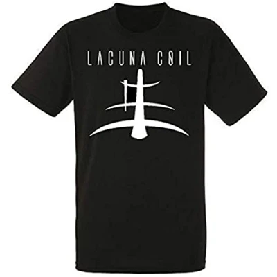 Image of Lacuna Coil Logo Black T Shirt Men Rock Band Tee Size XL