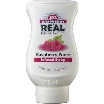 Image of RE&#039;AL Syrups Raspberry Puree Infused Fruit Syrup, Great for Cocktails, Cooking, Baking and Desserts, 500ml