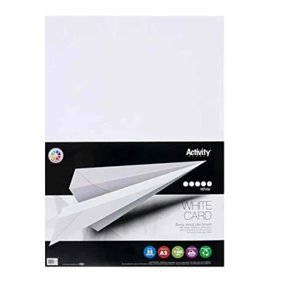 Image of A2 White Cards Large Blank Card Making Scrapbook 160 GSM Paper Art Craft Activity Sheets