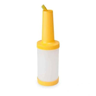 Image of We Can Source It Ltd Save and Pour Bottle with Spout &amp; Lid Store Juice Server, 1 Ltr Storage Keep Yellow