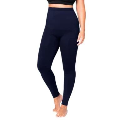 Image of SHAPERMINT Leggings for Women Shapewear Tummy Control, Blue, S