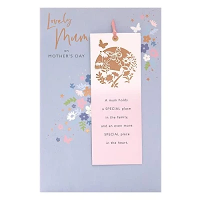 Image of UK Greetings Mother&#039;s Day Card With Envelope Beautiful Design,Light Blue,165x254mm
