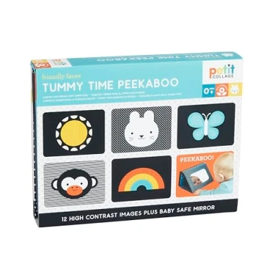 Image of Petit Collage PTC508 Tummy Time Peekaboo Baby Activity Mirror A4, Multicoloured
