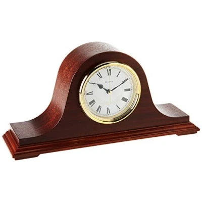 Image of Bulova B1929 Annette II Chiming Clock, Wood, Mahogany