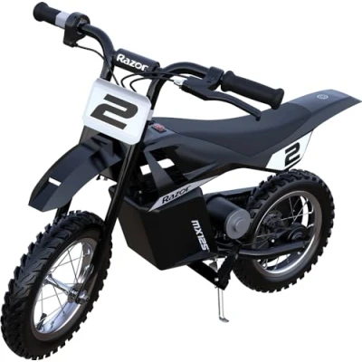 Image of Razor MX125 Dirt Rocket With Decals Electric Powered Bike for Kids 5+, High/Low Speed Switch, Up to 8 MPH In High Mode and 5 Low Mode, 80 Minutes Ride Time