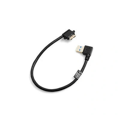 Image of System S Micro USB 3.0 to A Short Cable Angled Angle Plug 90 Degree 26cm
