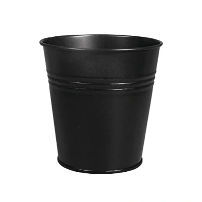 Image of RAYHER Pot, Metal, Black, 10.5 cm