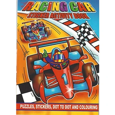 Image of 12 x Racing Car Activity Sticker A6 Books Childrens Party Bag Fillers by WF Graham