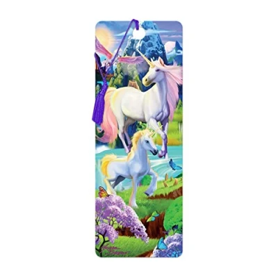 Image of 3D LiveLife Bookmark Unicorn Bliss from Deluxebase. A with lenticular Artwork Licensed Renowned Artist Michael Searle
