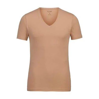 Image of Olymp T shirt V Neck Invisible Brown Beige size S