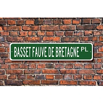 Image of Lotusworld Basset Fauve De Bretagne GiftBasset Sign Signal Si 4x16 inchs
