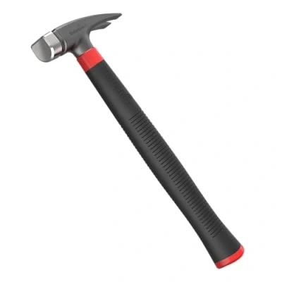 Image of Electrician&#039;s Hammer 550g from Hultafors I Made in Sweden Steel Claw Optimized for Removing Cable Clips &amp; Nails U Shaped Striking Surface Working on Walls, Corners Ceilings 820040