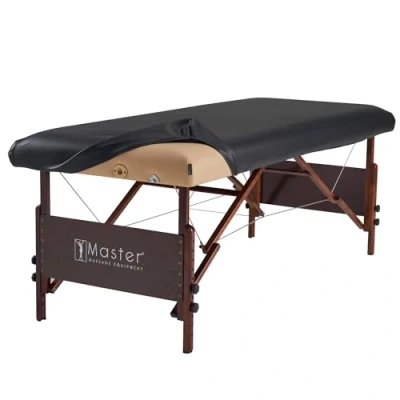 Image of Master Massage Linens, Faux Leather, Black, Standard