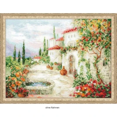 Image of RIOLIS Cross Stitch Kit 1472 At the Fountain