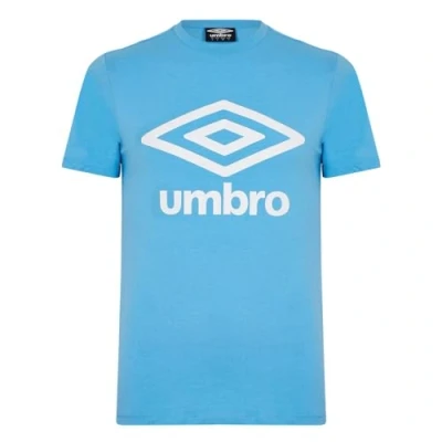 Image of Umbro Mens Cotton T Shirt Sky Blue Marl M