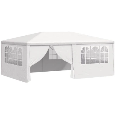 Image of vidaXL Professional Party Tent with Side Walls 4x6 m White 90 g/m?