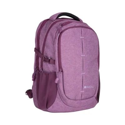 Image of Mountain Warehouse Vic Laptop Bag 30L Backpack, Durable Daypack, Compartment Rucksack Purple Women&#039;s Fit