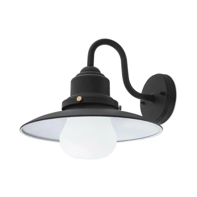Image of Avenue 1 Light Outdoor Dome Wall Black IP44