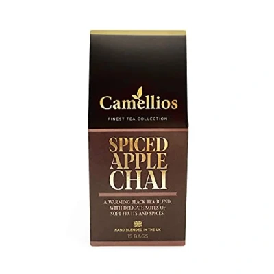 Image of Spiced Apple Chai, Pyramid Tea Bags, Camellios (15 1 Pack)