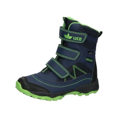 Image of Lico Boy&#039;s Sundsvall V Snow Boot, Marine Lemon, 14 UK