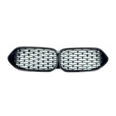 Image of LMJCH Car Front Grille,Front Intake Grill,Front Bumper Mask,Mesh Grille,Replacement Accessories,Car Grill Modified,For BMW 2 Series Gran Coupe F44 216i 218i 220i 228i M235i 2021 2023,A Black