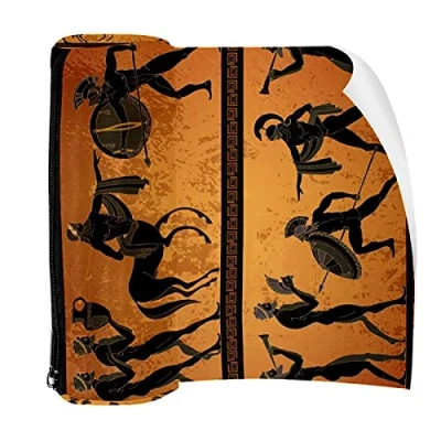 Image of Pencil Case Ancient Greek Pouch Bag Pen Zipper for Stationery Travel School Student Supplies