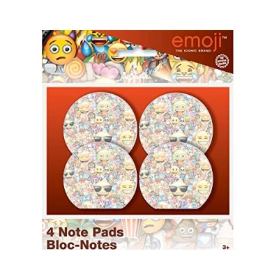 Image of Unique Party 50640 Emoji Notepads Bag Fillers, Pack of 4