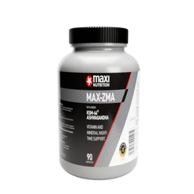 Image of Maximuscle Max ZMA Zinc, Magnesium, Vitamin B6 &amp; KSM 66 Ashwagandha for Recovery Support 90 Capsules 1 Month Supply