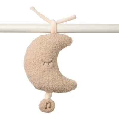 Image of Nattou Musical Cuddly, Built In Music Box, No Batteries Needed, Relaxing La Le Lu Melody, Huggable Sleep Soother, Activity Hanging Toy for Cot/Pram/Car Seat, Hand Washable, 25 cm, Beige Moon