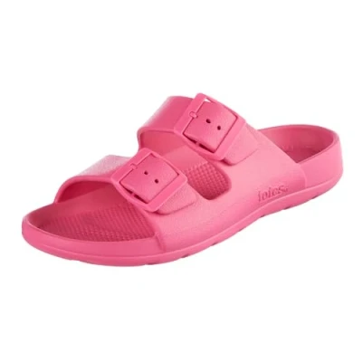 Image of Totes Women&#039;s Everywear Adjustable Double Buckle Slide Sandal, Azalea, 4 UK