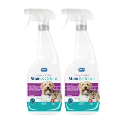Image of RSPCA 2 x 750ml Pet Stain and Odour Remover Wee Away Friendly Probiotic Cleaning