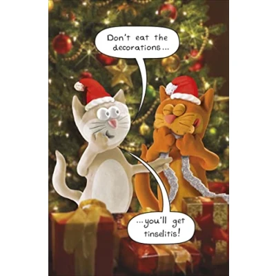 Image of Don&#039;t Eat The Decorations Funny Christmas Greeting Card Humour Xmas 669354