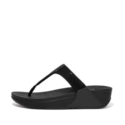 Image of Lulu Crystal Embellished Synthetic Women&#039;s Toe Post Sandals
