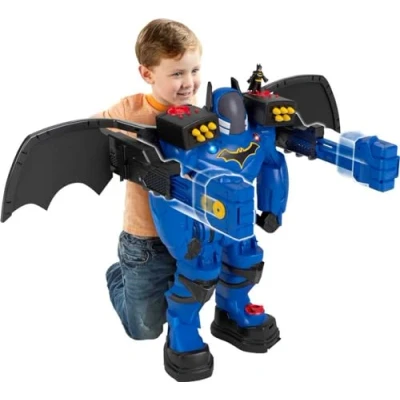 Image of Fisher Price Imaginext DC Super Friends Batman Toy, Batbot Xtreme Robot Playset, 30 Inches Tall with Figure for Pretend Play Kids Ages 3+ Years​ (Amazon Exclusive)