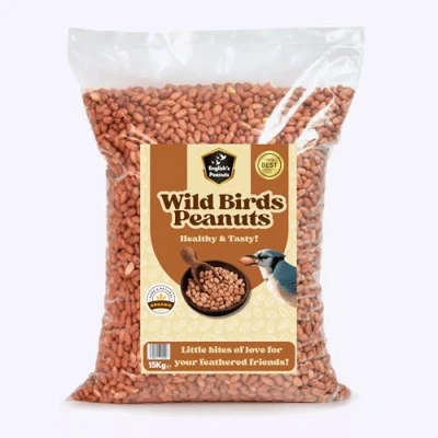 Image of English&#039;s Peanuts for Wild Birds Natural Bird Food Garden No Mess High Energy Ideal Nuts Feeders Nutrition Backyard Feeding (15Kg)