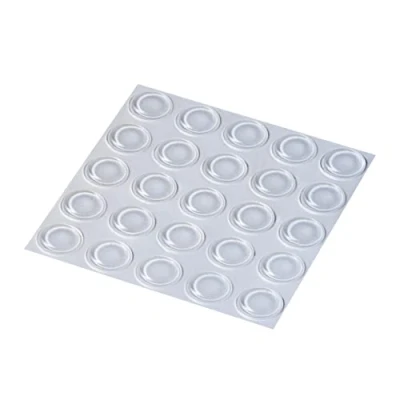 Image of Happy Bananas Self Adhesive Clear Flat Bumper Pads Stops, Rubber Feet for Glass, Cabinets, Crafts 12.7mm x 1.8mm (25)